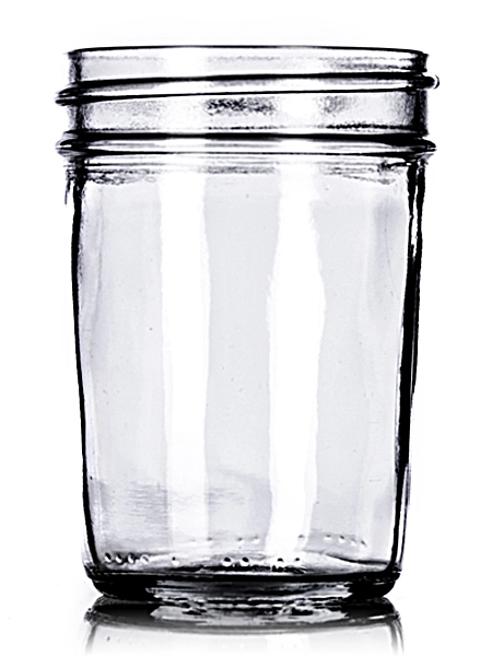 8 oz Clear Glass Tapered Round Jar – G044J