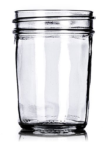 8 oz clear glass tapered round jar with 70-450G neck finish