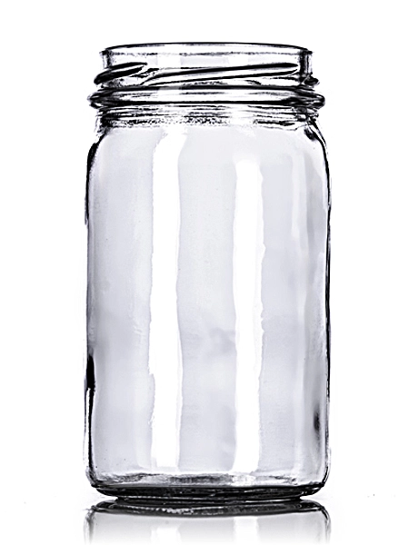 8 oz Clear Glass Round Jar – G047