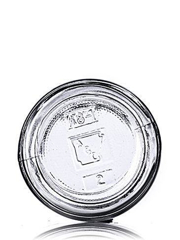 8 oz clear glass round jar with 58TW neck finish