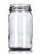 8 oz clear glass round jar with 58TW neck finish