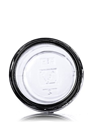 8 oz clear glass round jar with 58TW neck finish