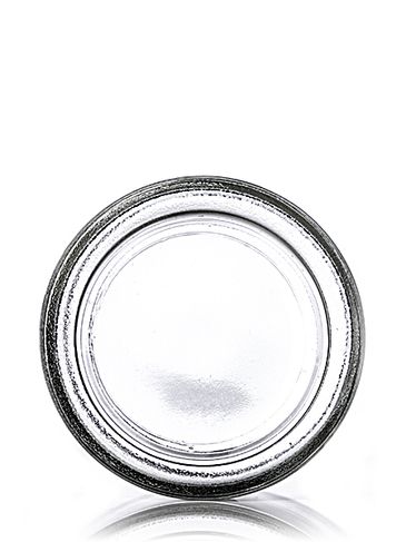 6 oz clear glass straight-sided round jar with 63TW neck finish
