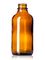4 oz amber glass boston round bottle with 22-400 neck finish