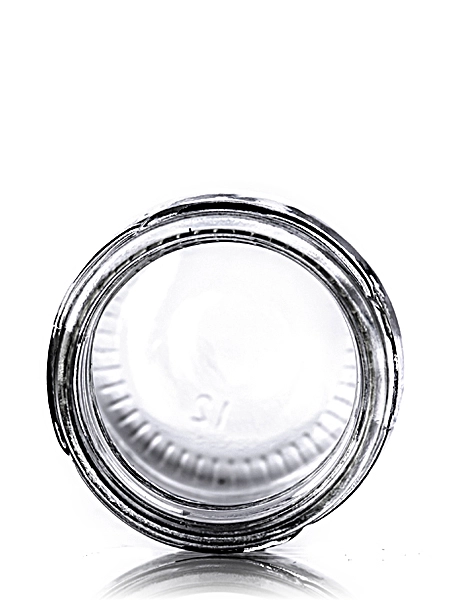 1.25 oz Clear Glass Round Jar – G070