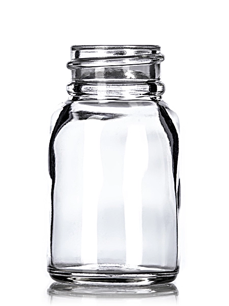 1 oz Clear Glass Boston Round Bottle – G076