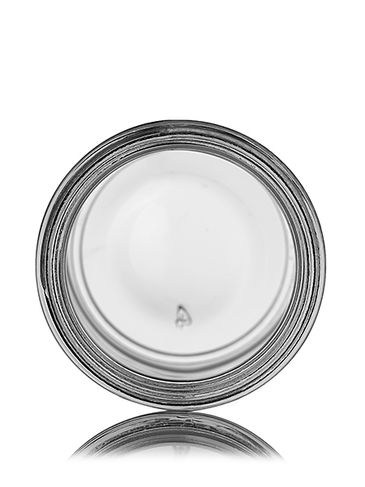 6 oz clear glass straight-sided round jar with 63-400 neck finish