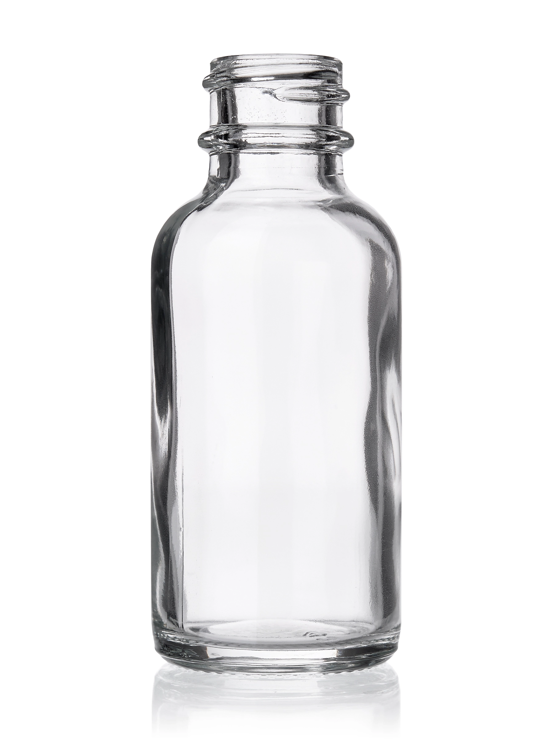 1 oz Clear Glass Boston Round Bottle – G1142CL