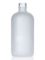 8 oz frosted glass boston round bottle with 24-400 neck finish