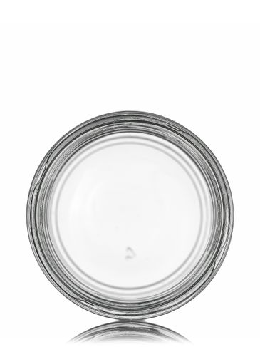 6 oz clear glass straight-sided round jar with 63TW neck finish