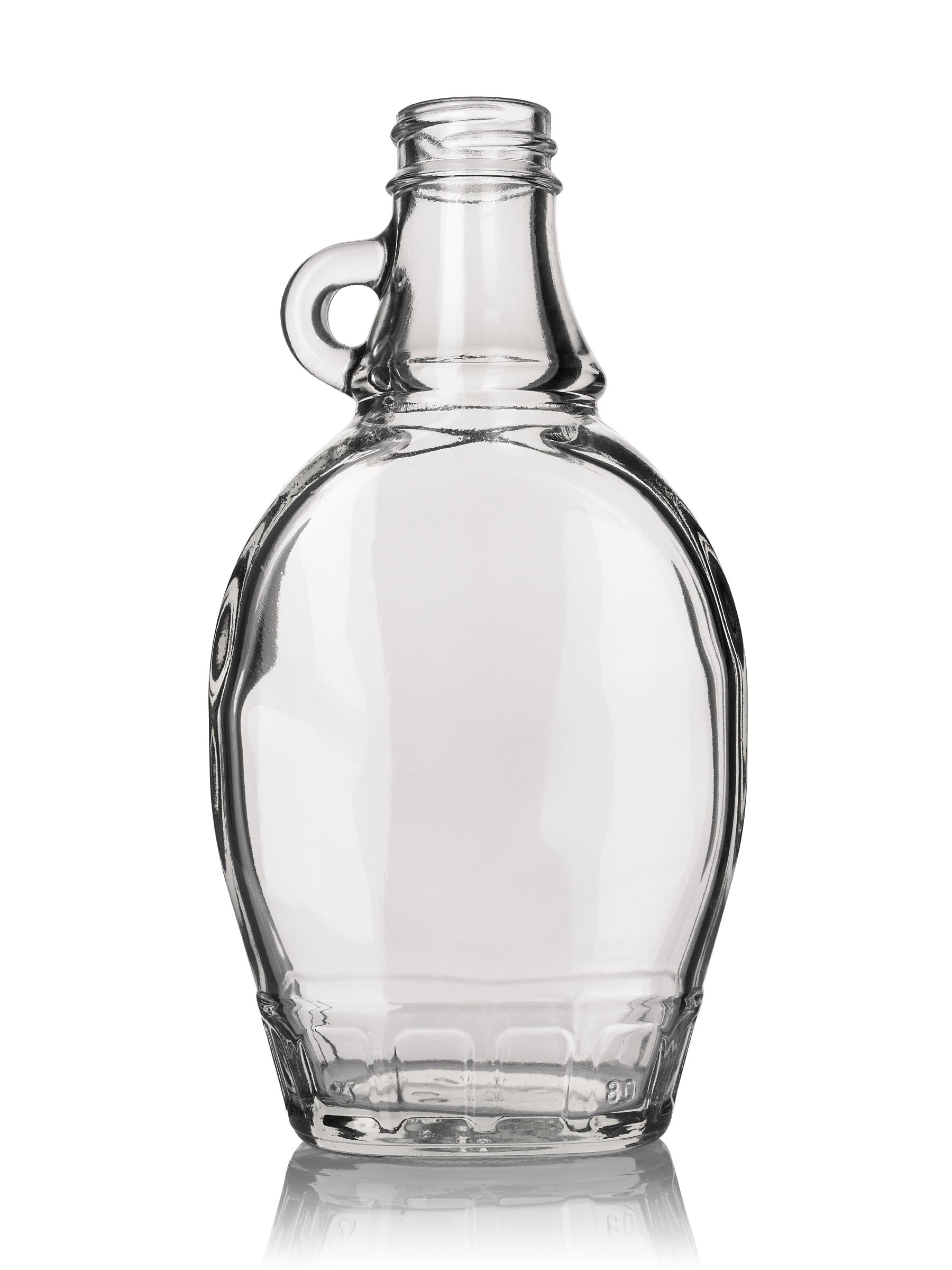 8 oz Clear Glass Syrup Flask Bottle – G1205CL
