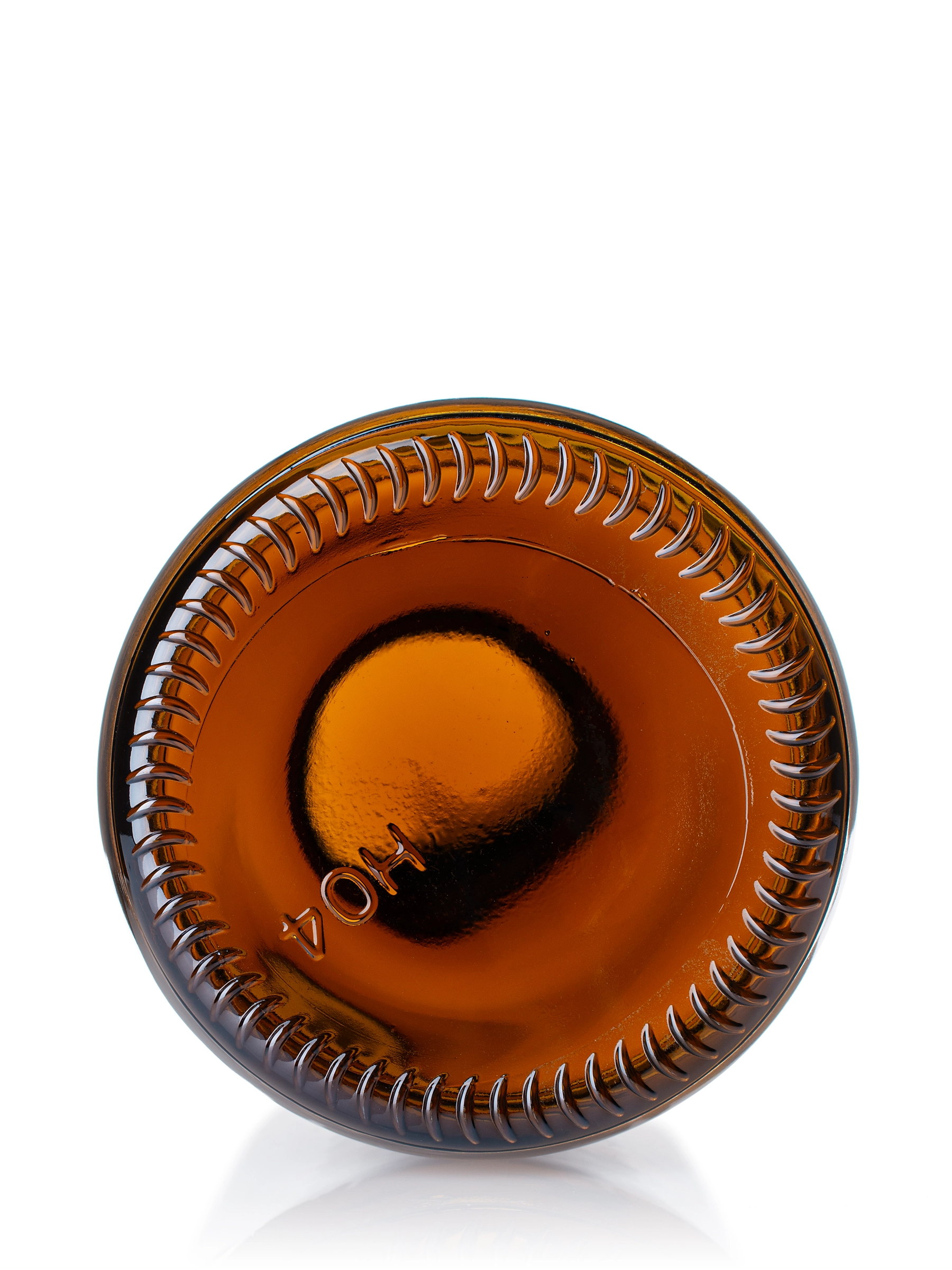 16 oz Amber Glass Boston Round Bottle – G13322AM