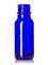 0.5 oz cobalt blue glass boston round bottle with 18-400 neck finish