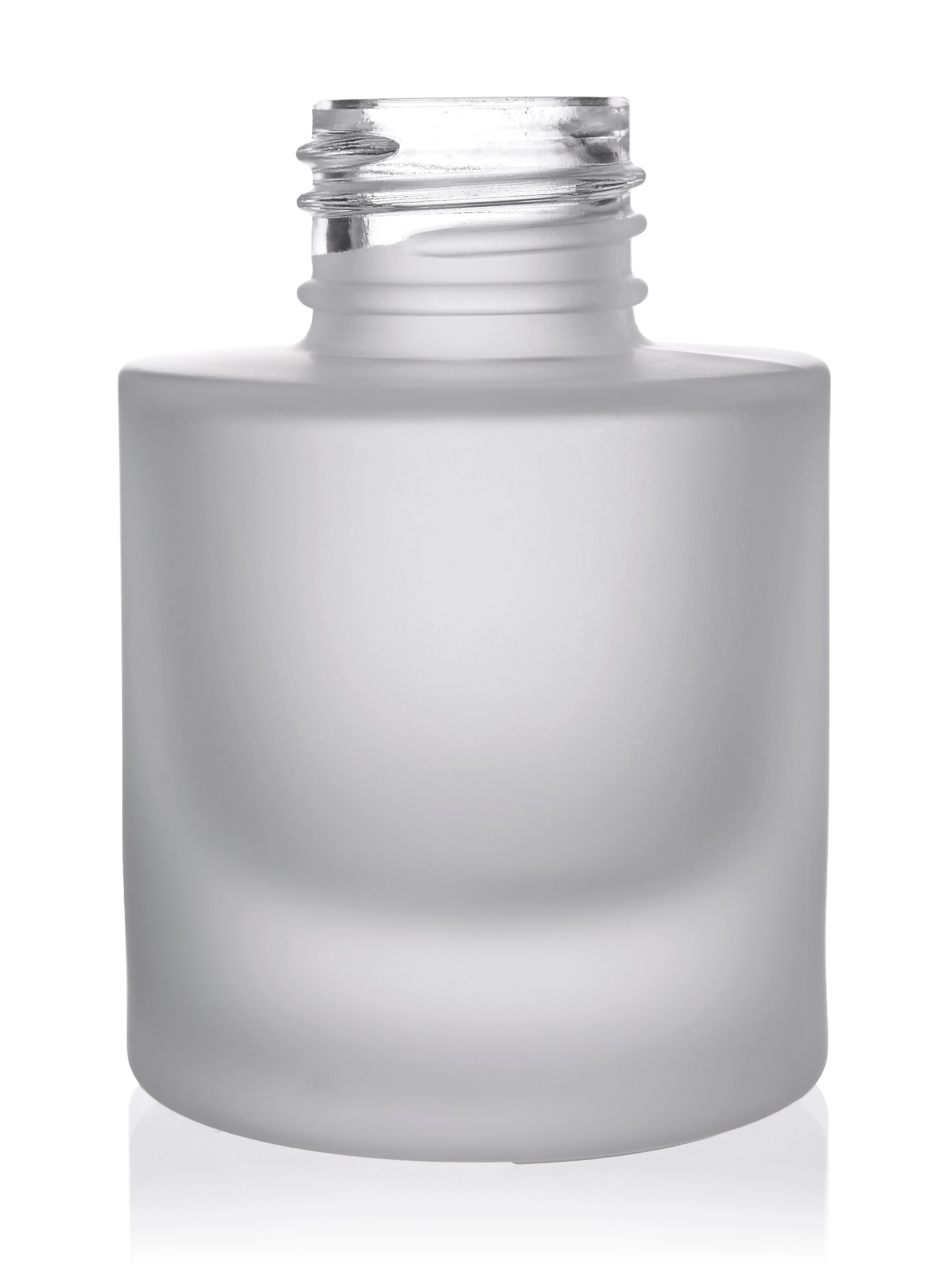 1 oz Clear Frosted Glass Cylinder Round Bottle – G15459CLF