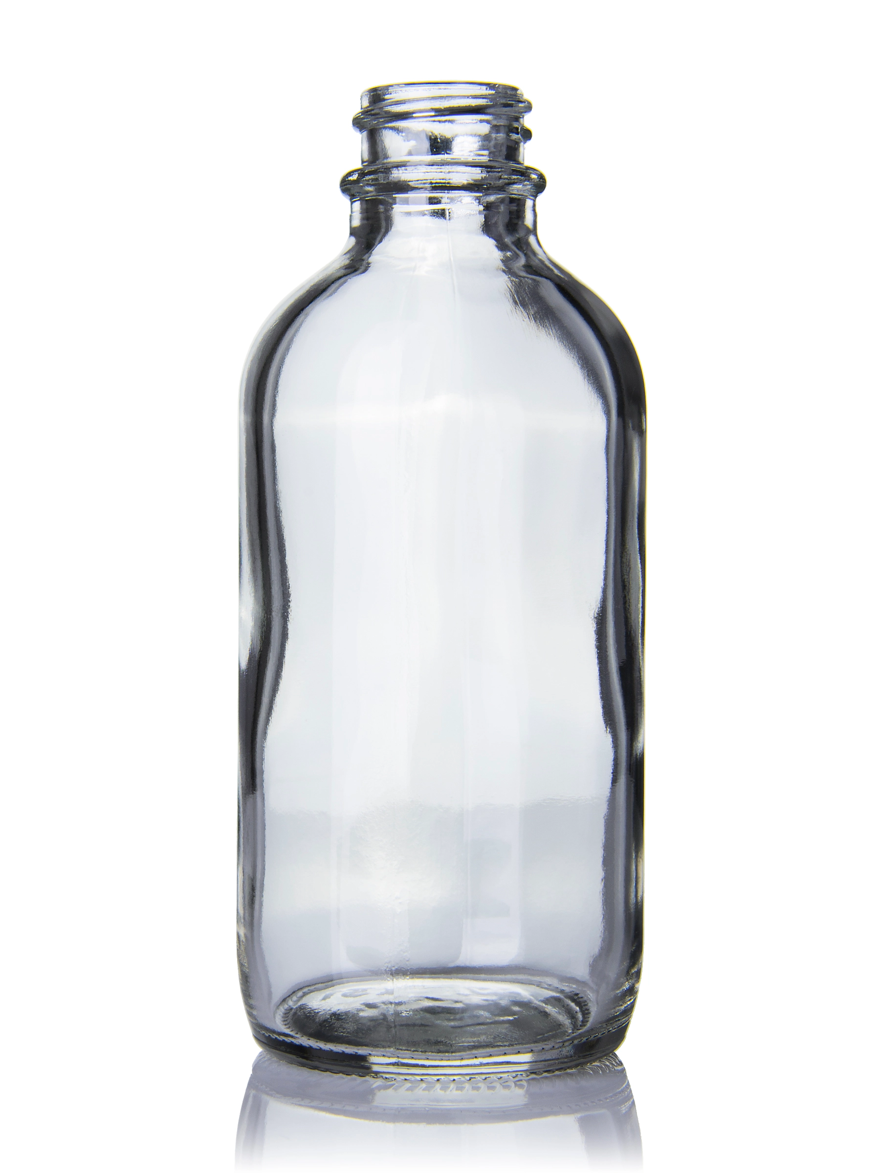4 oz Clear Glass Boston Round Bottle – G157