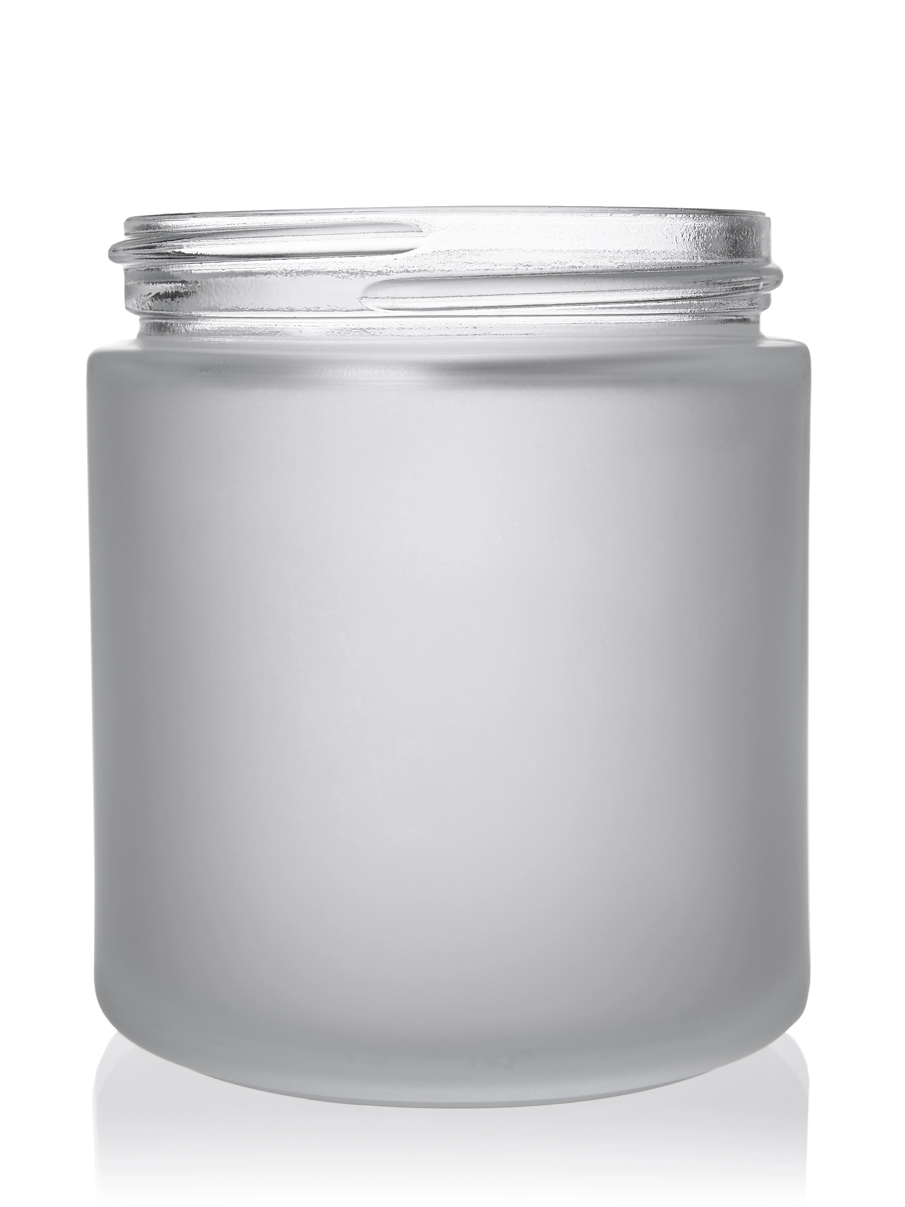 4 oz Clear Frosted Glass Straight-Sided Round Jar – G17066CLF