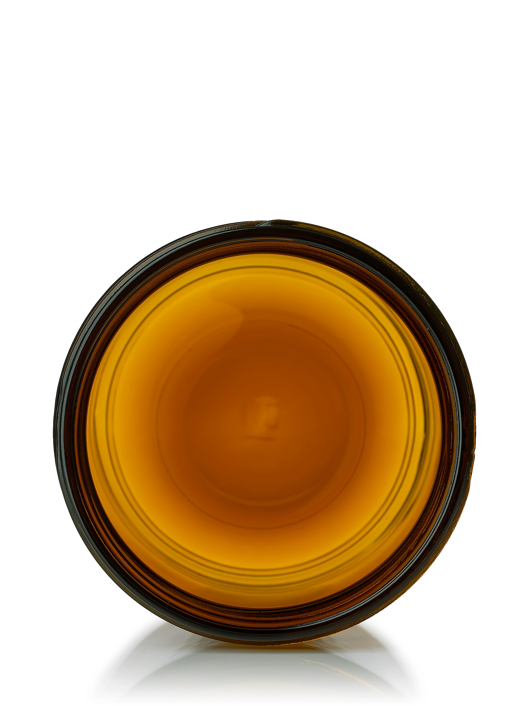 16 oz Amber Glass Straight-Sided Round Jar – G177AM