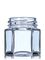 1.5 oz clear glass hex-shaped jar with 43TW neck finish