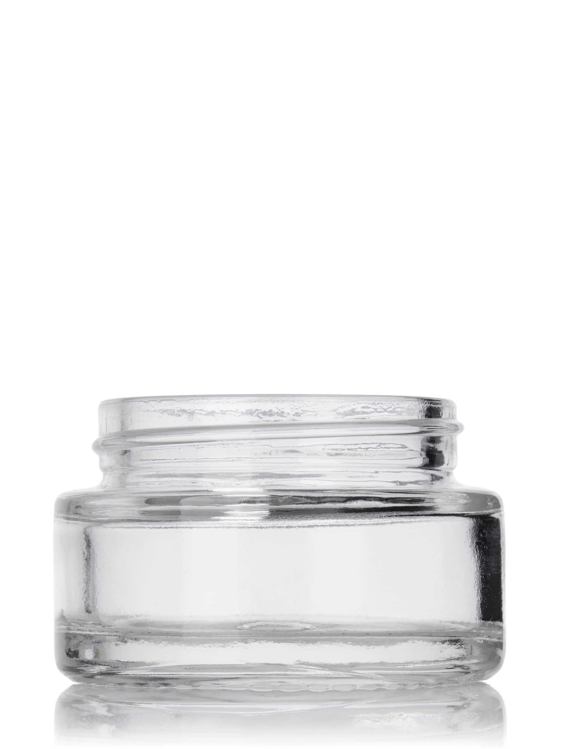 1/2 oz Clear Glass Cylinder Low-Profile Jar – G2118CL