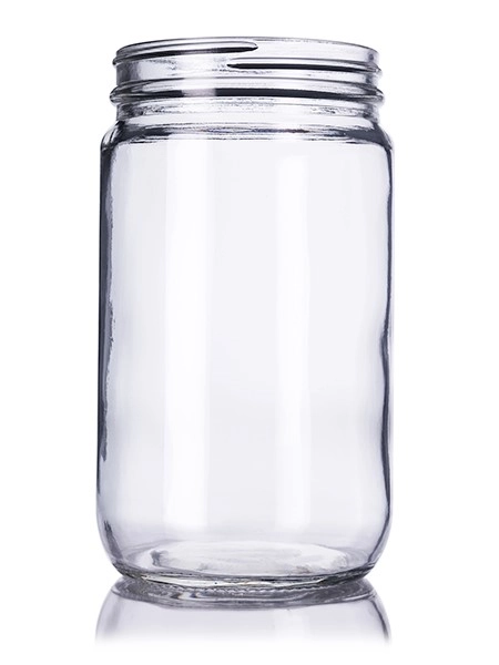 32 oz Clear Glass Straight-Sided Round Jar – G211CL