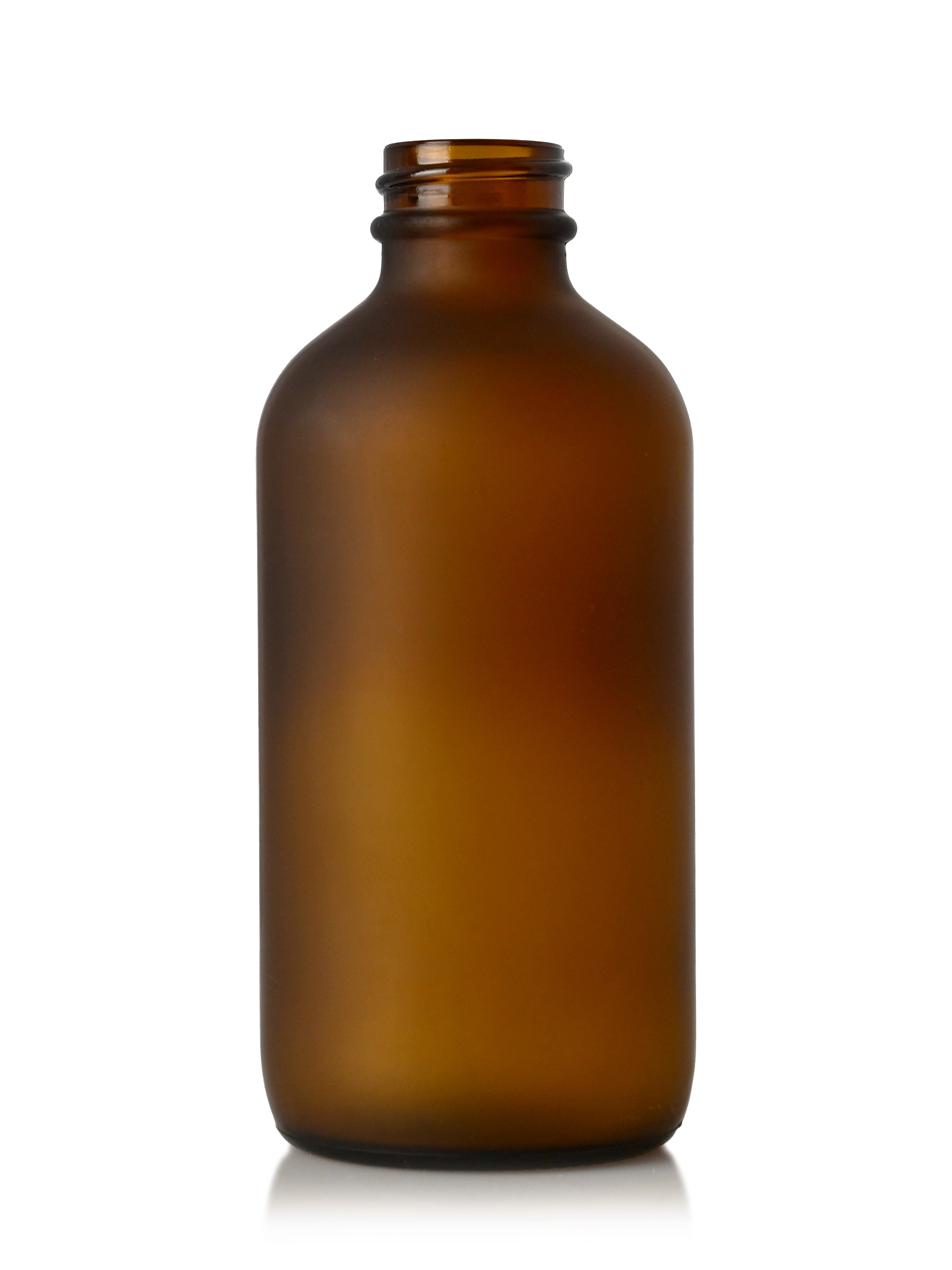 8 oz Amber Frosted Glass Boston Round Bottle – G2229AMF