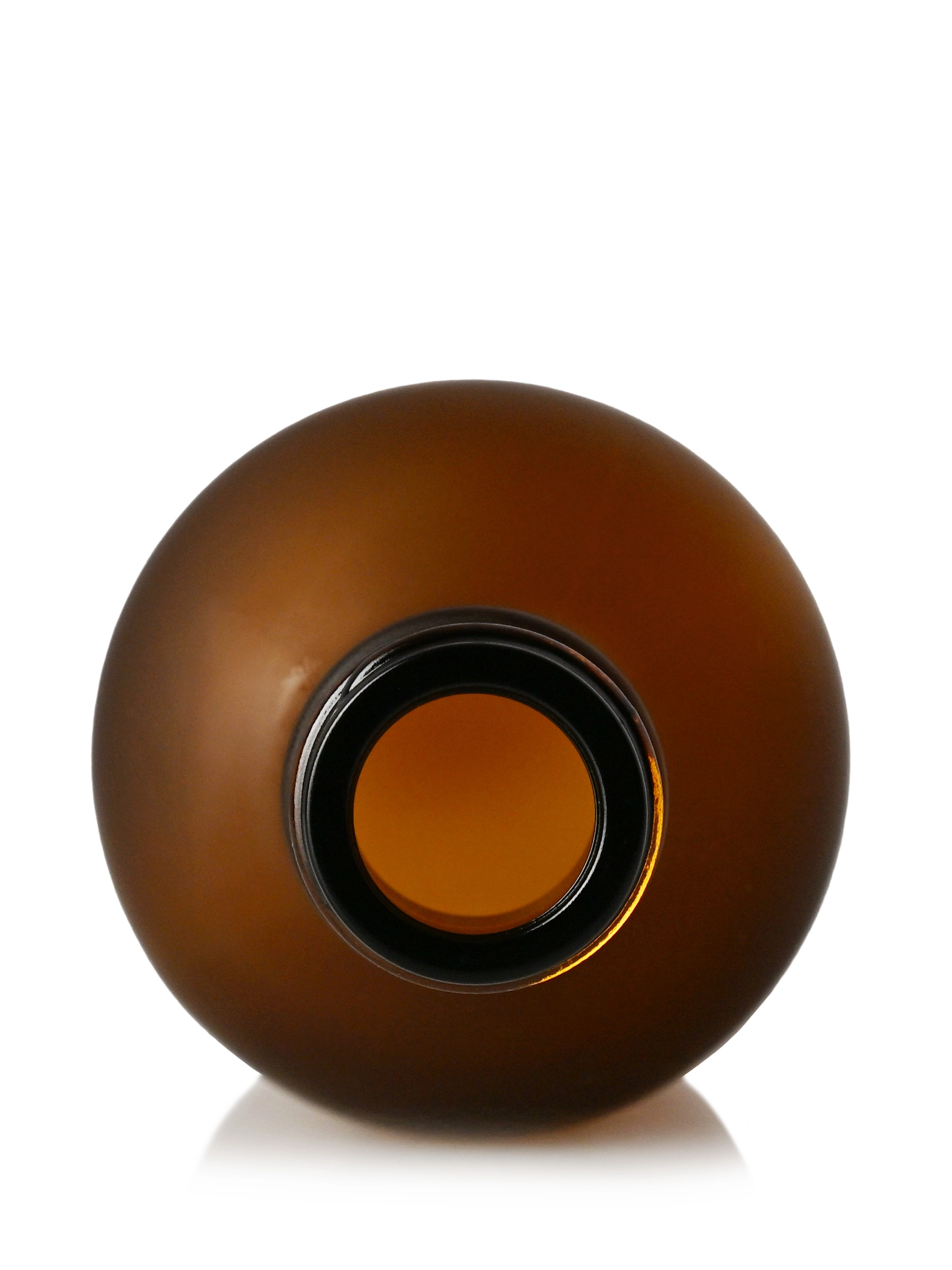 8 oz Amber Frosted Glass Boston Round Bottle – G2229AMF