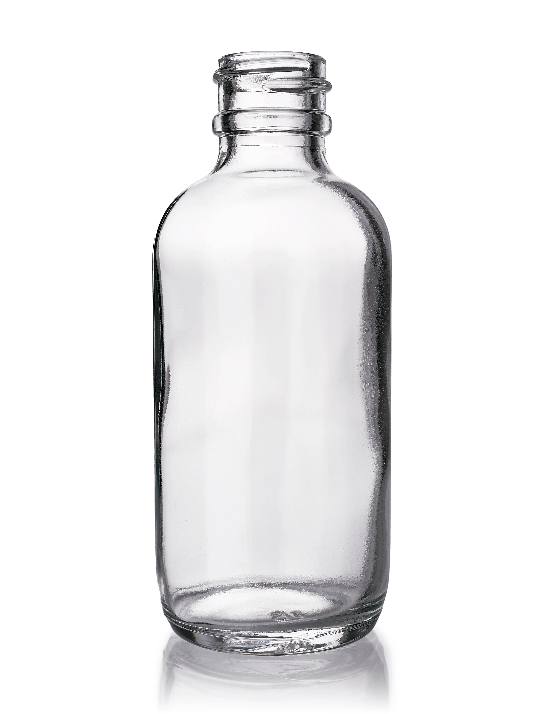 2 oz Clear Glass Boston Round Bottle – G222CL
