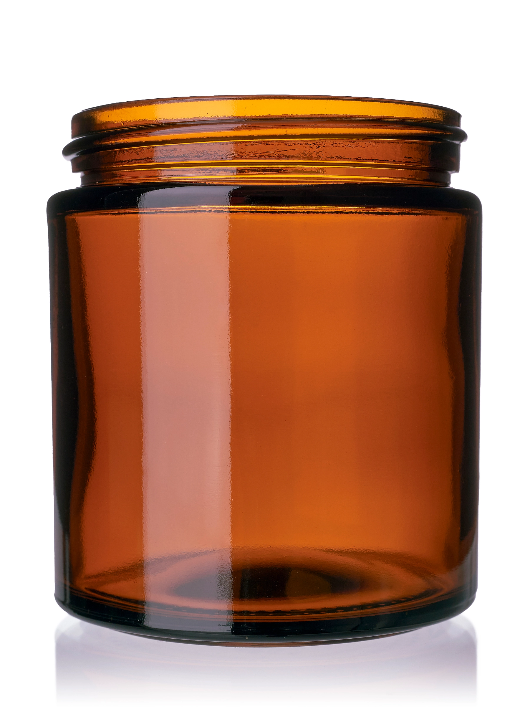 4 oz Amber Glass Straight-Sided Round Jar – G2240AM