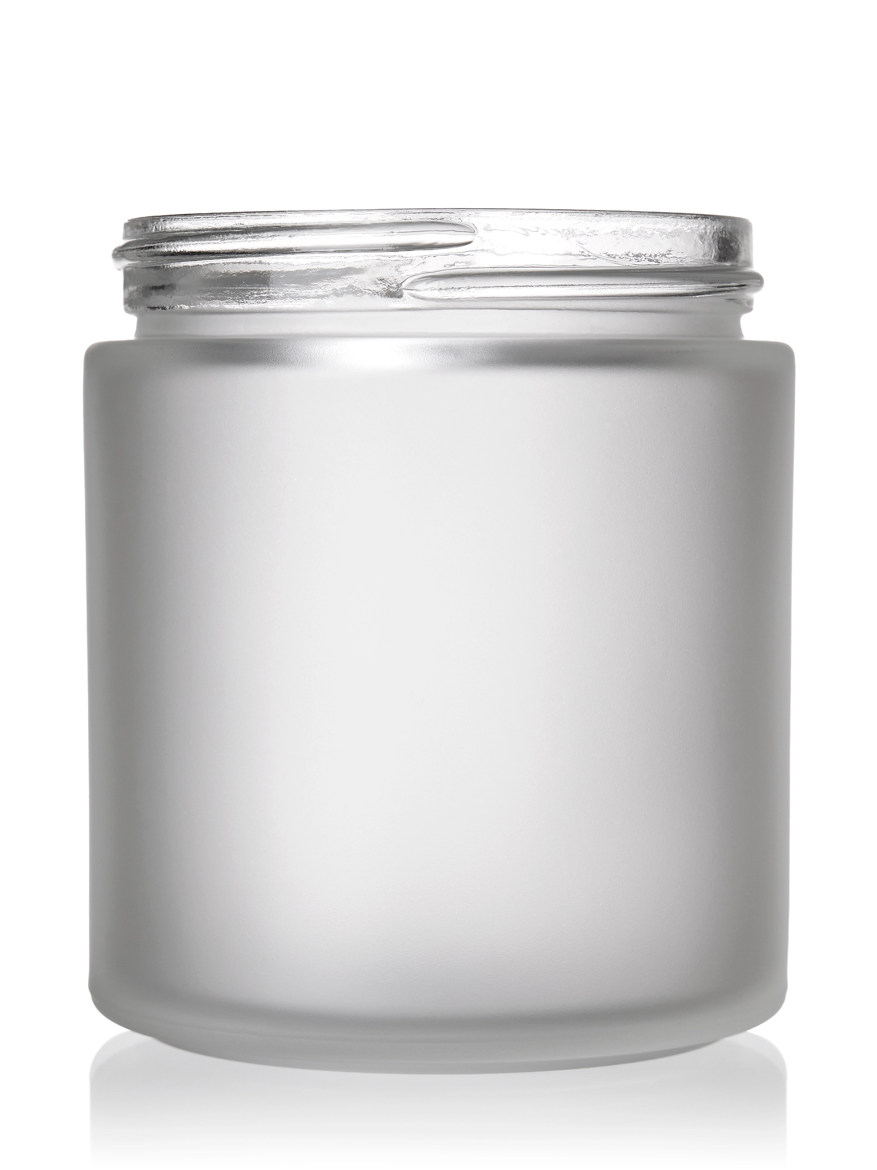 4 oz Clear Frosted Glass Straight-Sided Round Jar – G2240CLF