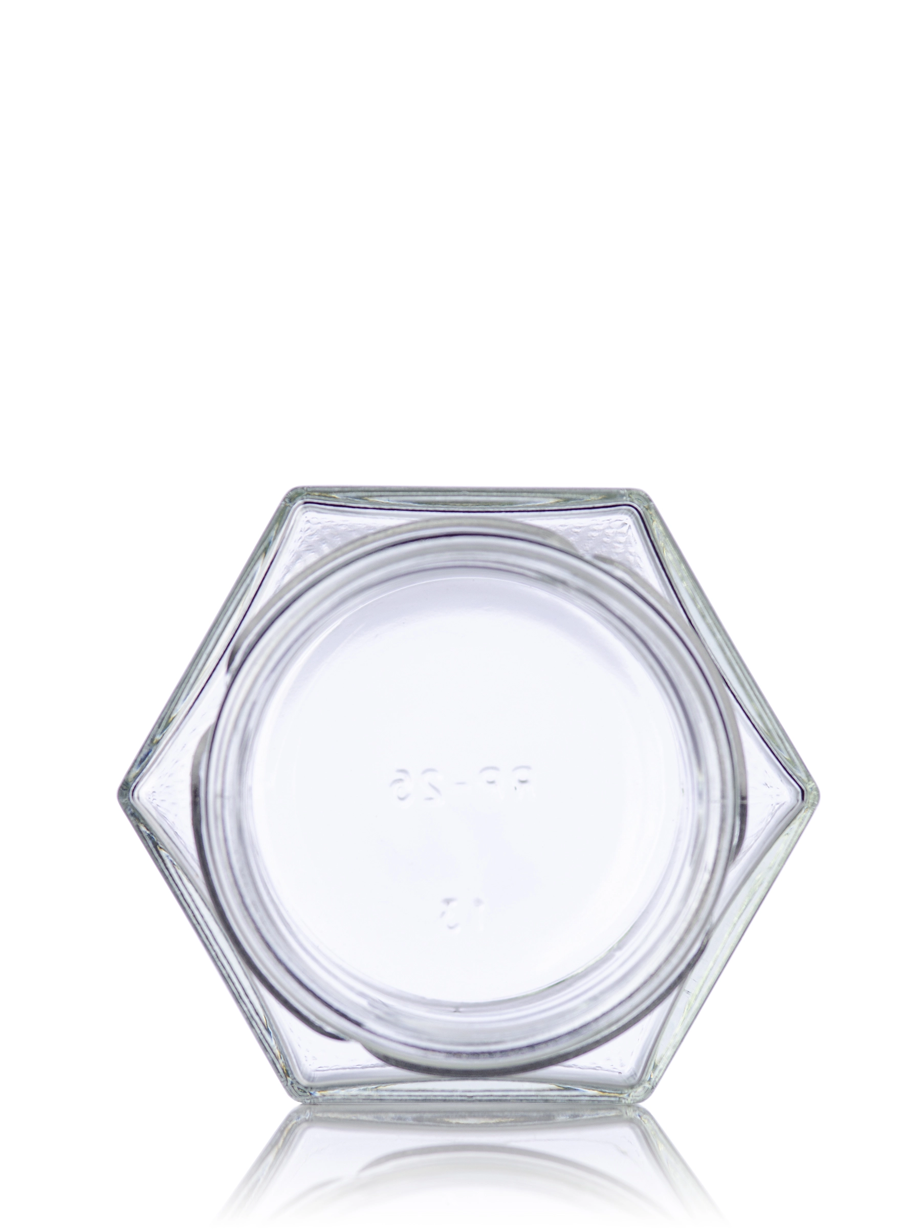 4 oz Clear Glass Hex-Shaped Jar – G230