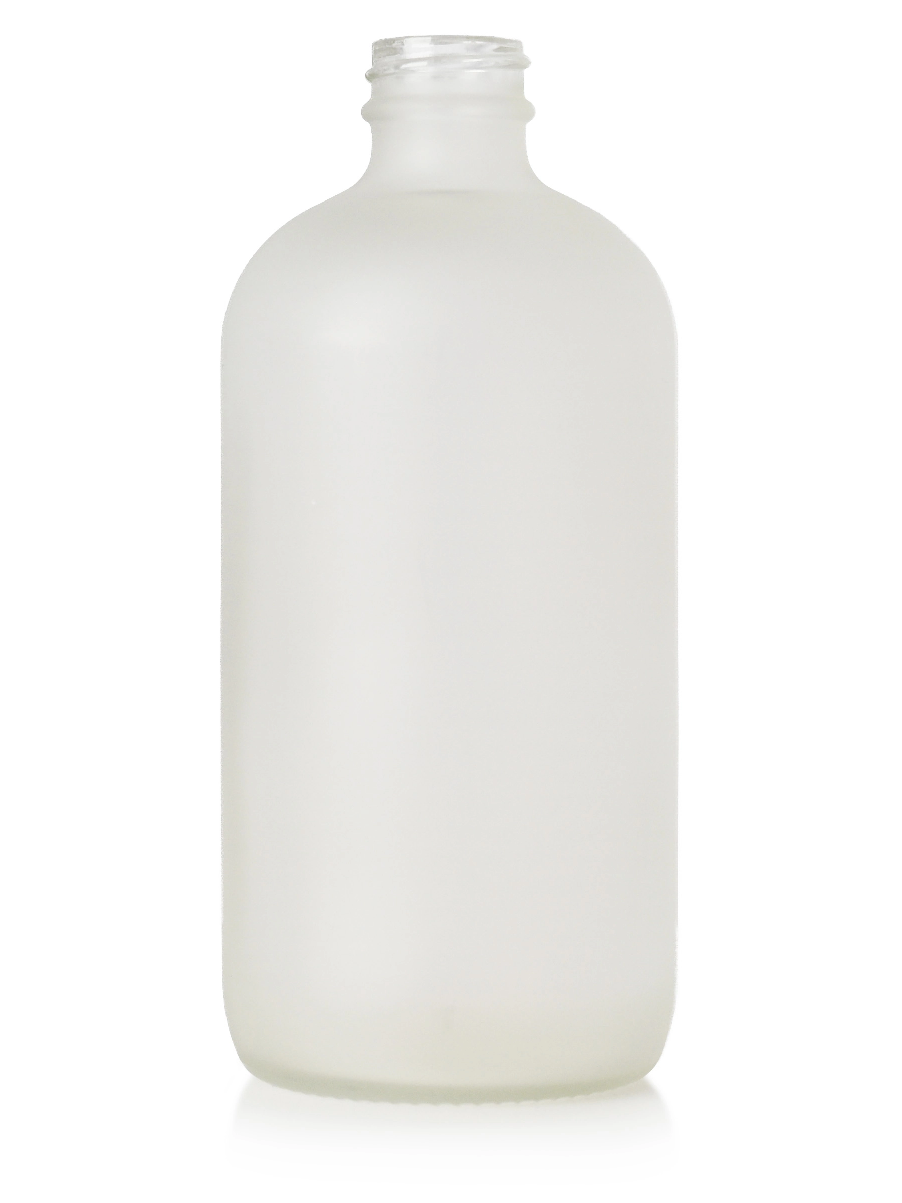 16 oz Clear Frosted Glass Boston Round Bottle – G2335CLF