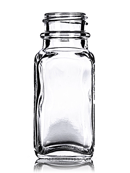 1 oz Clear Glass French Square Bottle – G259