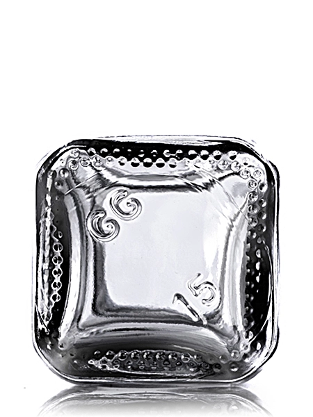 1 oz Clear Glass French Square Bottle – G259