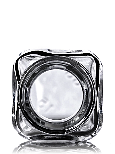 1 oz Clear Glass French Square Bottle – G259