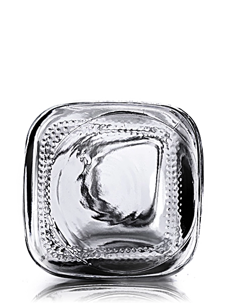 4 oz Clear Glass French Square Bottle – G261