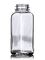 4 oz clear glass french square bottle with 33-400 neck finish