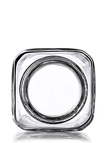 8 oz Clear Glass French Square Bottle – G262