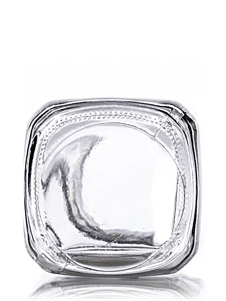 8 oz Clear Glass French Square Bottle – G262
