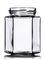 9 oz clear glass hex-shaped jar with 63TW neck finish