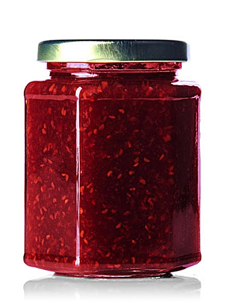 9 oz Clear Glass Hex-Shaped Jar – G270