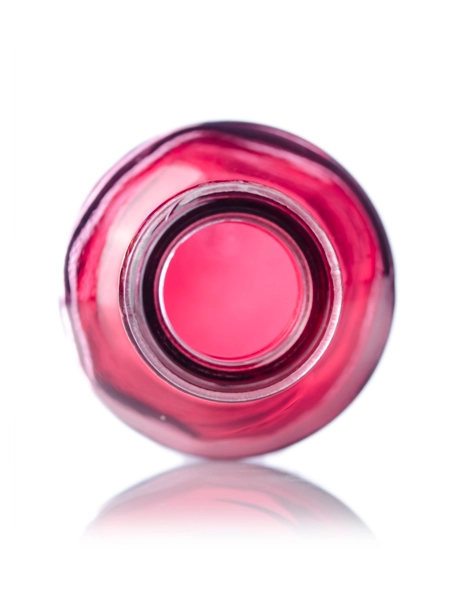 1 oz Red-Shaded Clear Glass Boston Round Bottle – G315RD