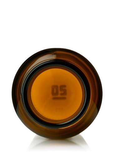 120 cc amber glass pill packer bottle with 38-400 neck finish