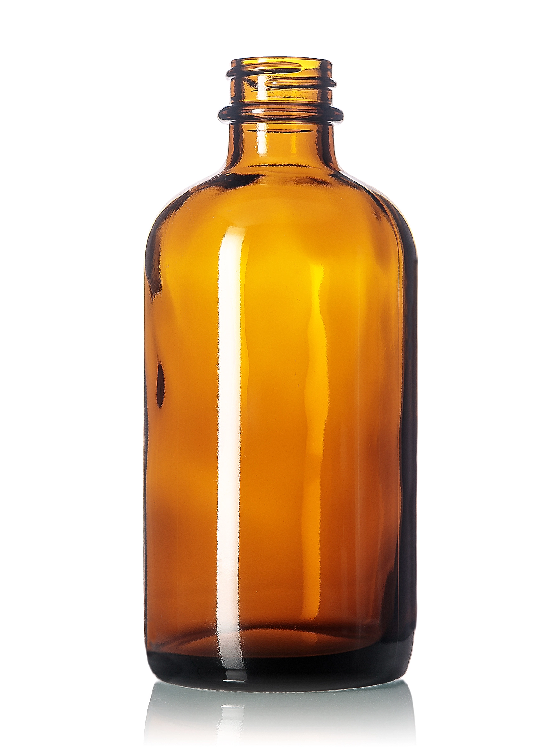 6 oz Amber Glass Boston Round Bottle – G601AM