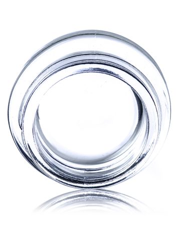 7 mL clear glass low-profile jar with 38-400 neck finish
