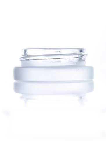 7 mL frosted glass low-profile jar with 38-400 neck finish