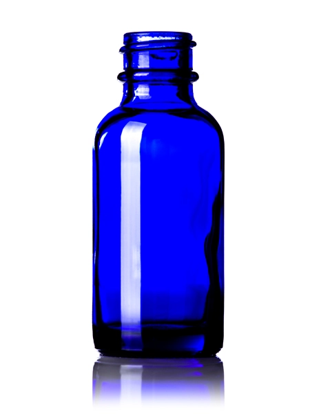 1 oz Cobalt Blue Glass Boston Round Bottle – G841BL