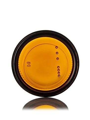 9 oz amber glass straight-sided round jar with 70-400 neck finish