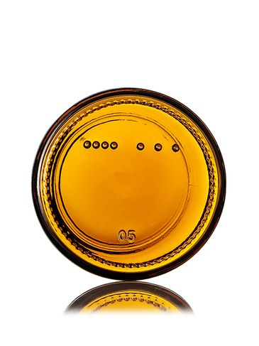 9 oz amber glass straight-sided round jar with 70-400 neck finish