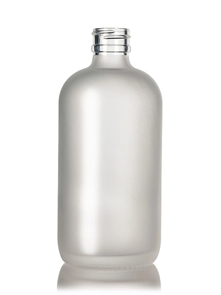 8 oz Frosted Glass Boston Round Bottle – G845CLF