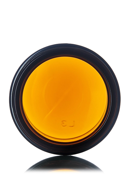 4 oz Amber Glass Straight-Sided Round Jar – G850AM